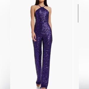 NWT Dress the Population Darian Sequin Jumpsuit